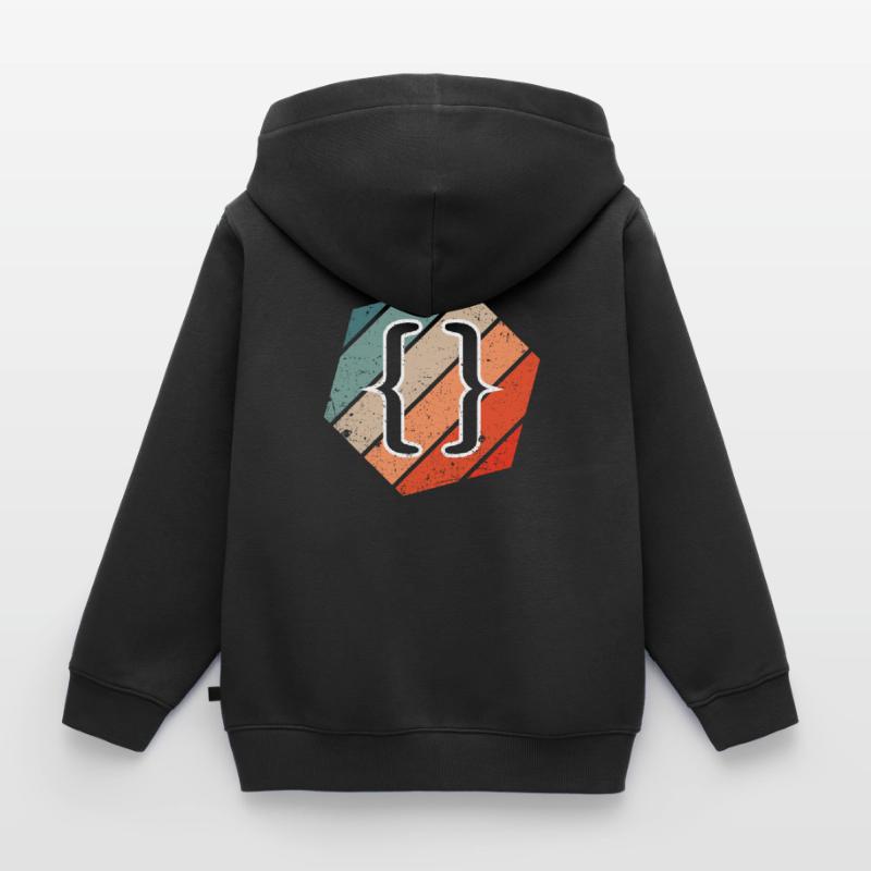 Vintage Web Developer CSS JavaScript und HTML 5 Kinder Premium Organic Zip Hoodie