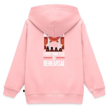 Théâtre Théâtre - Sweat Premium à capuche zippé enfant bio - rose - Dos - AI Model Kid Female (0cm)