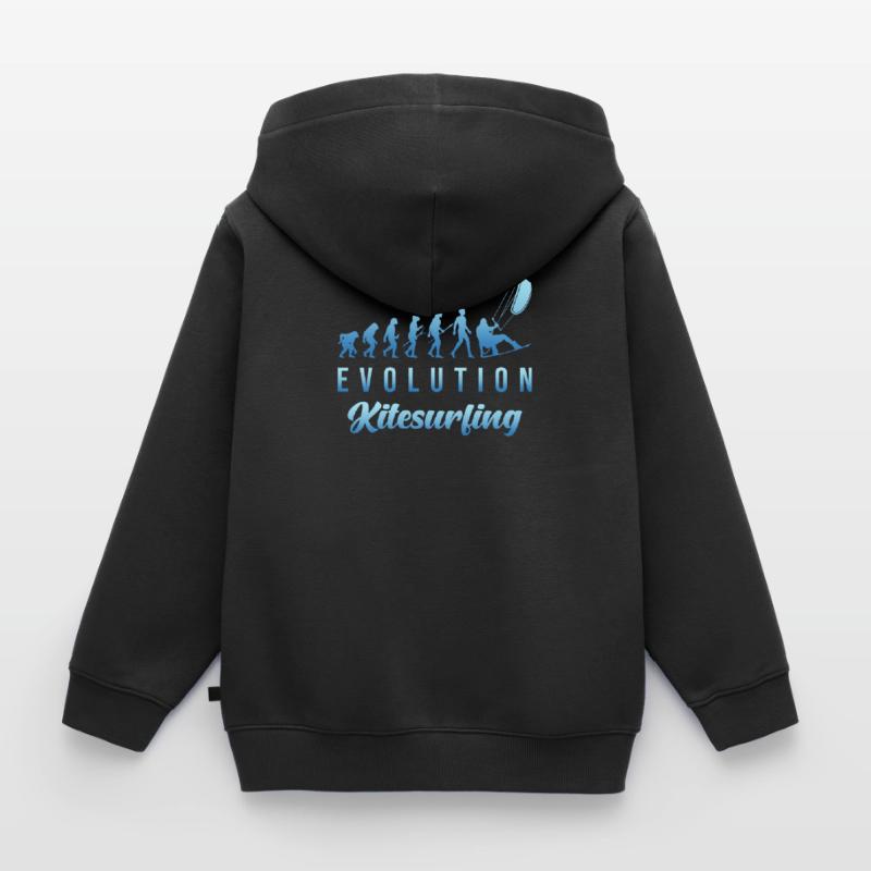 Kitesurf Evolution Sweat Premium à capuche zippé enfant bio