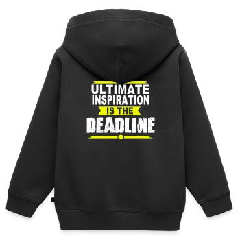 Designerin Grafiker Grafik Designer Künstler - Kinder Premium Organic Zip Hoodie - Schwarz - Hinten - AI Model Kid Male (0cm)