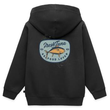 Frischer Thunfisch Tuna Seafood - Kinder Premium Organic Zip Hoodie - Schwarz - Hinten - AI Model Kid Male (0cm)