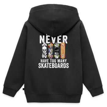 Skateboard skateboards - Sweat Premium à capuche zippé enfant bio - noir - Dos - AI Model Kid Male (0cm)