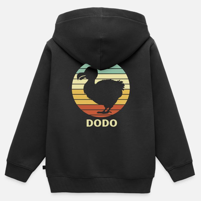 Dodo - Sweat Premium à capuche zippé enfant bio - noir