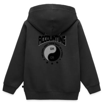 Buchhalter - Kinder Premium Organic Zip Hoodie - Schwarz - Hinten - AI Model Kid Male (0cm)