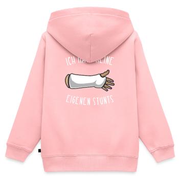 Gipsarm Genesungswünsche Armbruch Arm gebrochen - Kinder Premium Organic Zip Hoodie - Rosa - Hinten - AI Model Kid Female (0cm)
