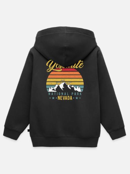 Yosemite National Park - Kinder Premium Organic Zip Hoodie - Schwarz