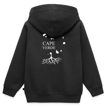 Kap Verde Kapverdisch Cabo Verde Praia Afrika - Kinder Premium Organic Zip Hoodie - Schwarz - Hinten - AI Model Kid Male (0cm)