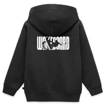 Wakeboard de wakeboard de rétro Wakeboard Wakeboard - Sweat Premium à capuche zippé enfant bio - noir - Dos - AI Model Kid Male (0cm)