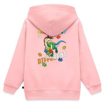 Tag Des Bewusstseins Für Autismus - Kinder Premium Organic Zip Hoodie - Rosa - Hinten - AI Model Kid Female (0cm)