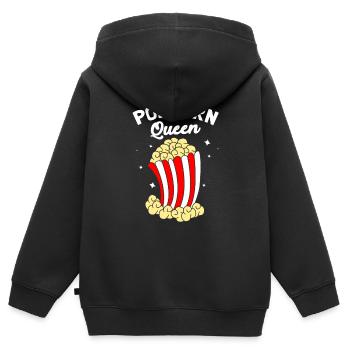 Popcorn - Sweat Premium à capuche zippé enfant bio - noir - Dos - AI Model Kid Male (0cm)