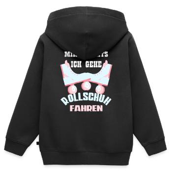 Rollschuh Rollschuhe Rollschuhlaufen Geschenk - Kinder Premium Organic Zip Hoodie - Schwarz - Hinten - AI Model Kid Male (0cm)