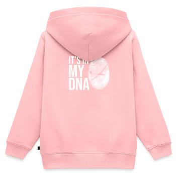 Mon voilier d’ADN de pilote de voile cadeau - Sweat Premium à capuche zippé enfant bio - rose - Dos - AI Model Kid Female (0cm)