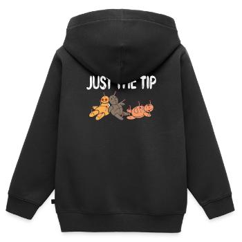 Vaudou poupées vaudou prêtre de sorcellerie rituel - Sweat Premium à capuche zippé enfant bio - noir - Dos - AI Model Kid Male (0cm)