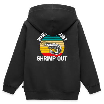 En cas de doute Shrimp out Jiu Jitsu Sports de combat - Sweat Premium à capuche zippé enfant bio - noir - Dos - AI Model Kid Male (0cm)