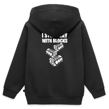 Racing Racing Drag Race Mechanic - Kids Premium Organic Zip-up Hoodie - black - Back - AI Model Kid Male (0cm)