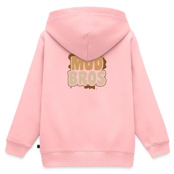 Mud Run Mud Bros - Kids Premium Organic Zip-up Hoodie - rose - Back - AI Model Kid Female (0cm)