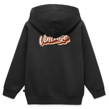 Vintage - Kinder Premium Organic Zip Hoodie - Schwarz - Hinten - AI Model Kid Male (0cm)