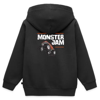 Monster Jam - Kinder Premium Organic Zip Hoodie - Schwarz - Hinten - AI Model Kid Male (0cm)