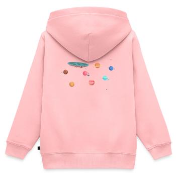 Flat Earth Society - Kids Premium Organic Zip-up Hoodie - rose - Back - AI Model Kid Female (0cm)