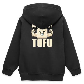Veggie Vegetables Vegetarian Vegetarian - Kids Premium Organic Zip-up Hoodie - black - Back - AI Model Kid Male (0cm)