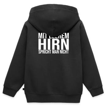 Lustige Sprüche Beleidigungen Sarkasmus - Kinder Premium Organic Zip Hoodie - Schwarz - Hinten - AI Model Kid Male (0cm)