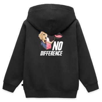 Vegan Veganismus Gemüse Veganer - Kinder Premium Organic Zip Hoodie - Schwarz - Hinten - AI Model Kid Male (0cm)