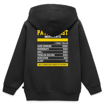 Nice Pathologist Ingredients T-Shirt - Sweat Premium à capuche zippé enfant bio - noir - Dos - AI Model Kid Male (0cm)