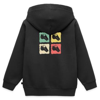 Schiedsrichter - Kinder Premium Organic Zip Hoodie - Schwarz - Hinten - AI Model Kid Male (0cm)