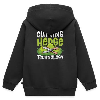 CUTTING HEDGE TECHNOLOGY - Sweat Premium à capuche zippé enfant bio - noir - Dos - AI Model Kid Male (0cm)