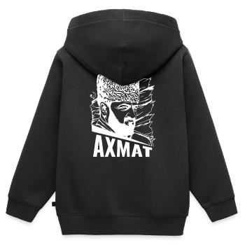 Akhmat Geschenk Tschetschenien Grosny Chechen - Kinder Premium Organic Zip Hoodie - Schwarz - Hinten - AI Model Kid Male (0cm)
