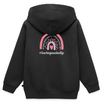 Teaching assistant Assistant Teacher Pedagogical assistant - Kids Premium Organic Zip-up Hoodie - black - Back - AI Model Kid Male (0cm)