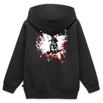 Downhill Mountainbike Downhill VTT cadeau - Sweat Premium à capuche zippé enfant bio - noir - Dos - AI Model Kid Male (0cm)