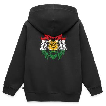 Kurdistan - Kinder Premium Organic Zip Hoodie - Schwarz - Hinten - AI Model Kid Male (0cm)