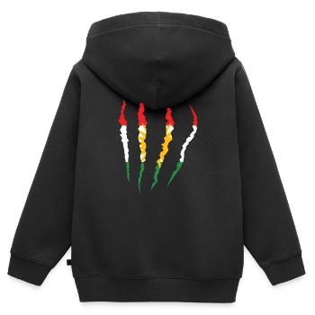 Kurdistan - Kinder Premium Organic Zip Hoodie - Schwarz - Hinten - AI Model Kid Male (0cm)