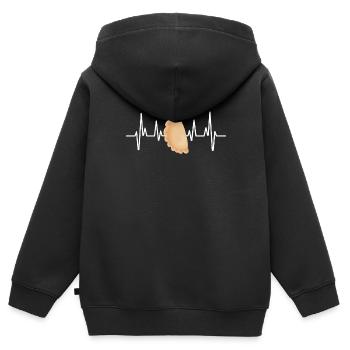 Pierogi Kielbasa Paczki Polish Food Cuisine - Kinder Premium Organic Zip Hoodie - Schwarz - Hinten - AI Model Kid Male (0cm)