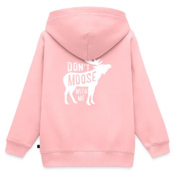 Canadian Hunting - Dont Moose With Me - Kinder Premium Organic Zip Hoodie - Rosa - Hinten - AI Model Kid Female (0cm)