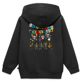 Dia De los Muertos Day of the Dead Funny Skull - Kinder Premium Organic Zip Hoodie - Schwarz - Hinten - AI Model Kid Male (0cm)