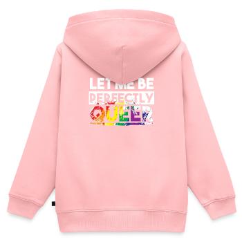 LGBT Bi CSD Rainbow Gay Pride Lesbian LGBTQ Outfit - Kids Premium Organic Zip-up Hoodie - rose - Back - AI Model Kid Female (0cm)