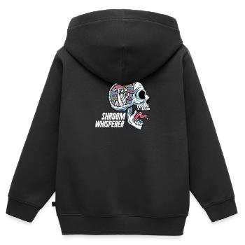 Champignons Cueilleurs de champignons Éponges Champignons Cueilleurs - Sweat Premium à capuche zippé enfant bio - noir - Dos - AI Model Kid Male (0cm)