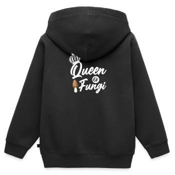 Champignons Cueilleurs de champignons Éponges Champignons Cueilleurs - Sweat Premium à capuche zippé enfant bio - noir - Dos - AI Model Kid Male (0cm)