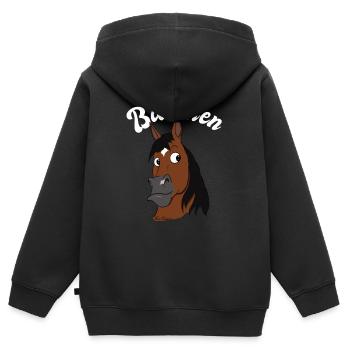 Ein süßer Araber namens Bärchen - Kinder Premium Organic Zip Hoodie - Schwarz - Hinten - AI Model Kid Male (0cm)