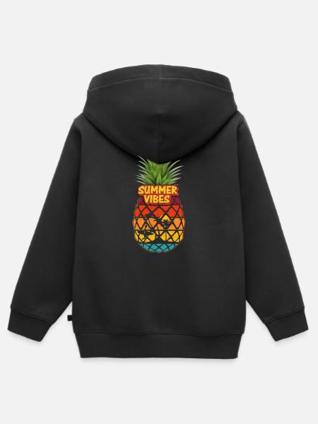 Zomergevoel - Kinder Premium zip hoodie biologisch - zwart