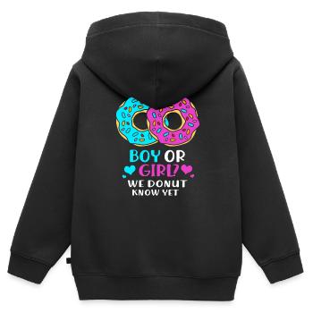 Futures mamans Maman - Sweat Premium à capuche zippé enfant bio - noir - Dos - AI Model Kid Male (0cm)