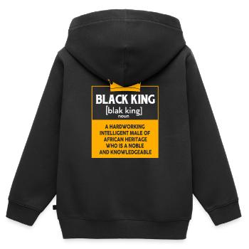 Black-power Africa Afro African American - Kids Premium Organic Zip-up Hoodie - black - Back - AI Model Kid Male (0cm)
