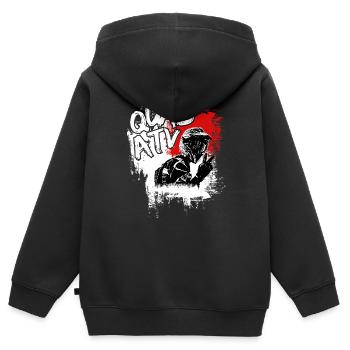 QUAD & ATV Offroad quads / Quad fahrer / Quad biker - Sweat Premium à capuche zippé enfant bio - noir - Dos - AI Model Kid Male (0cm)