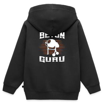 Beton Guru Handwerker Betonmischer Baustellen - Kinder Premium Organic Zip Hoodie - Schwarz - Hinten - AI Model Kid Male (0cm)