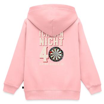 Ich Bin Nicht 40 Double 20 Dart Dartspieler Motiv - Kinder Premium Organic Zip Hoodie - Rosa - Hinten - AI Model Kid Female (0cm)