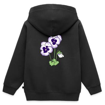 Belle-mère - Sweat Premium à capuche zippé enfant bio - noir - Dos - AI Model Kid Male (0cm)