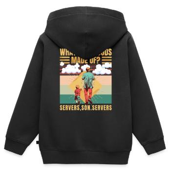 Funny Programmer Software Developer Computer - Kinder Premium Organic Zip Hoodie - Schwarz - Hinten - AI Model Kid Male (0cm)