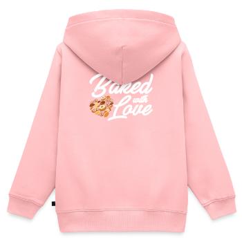 Boulangerie pâtisserie pâtissier - Sweat Premium à capuche zippé enfant bio - rose - Dos - AI Model Kid Female (0cm)